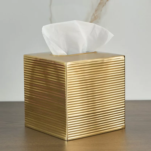 Caja de pañuelos de Metal de madera para regalo, exhibición de mesa de comedor perfecta, decoración Interior contemporánea, lujo hecho a mano, personalizable - Product Image 1