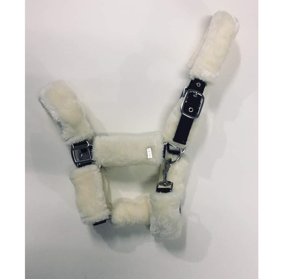 Hot Selling Soft White Nylon Horse Halter with Mink Padding Webbing Head Collar Assorted Colors Indian Manufacturers Wholesale
