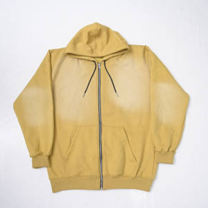 เสื้อฮู้ดมีซิปของผู้ชายผ้าขนแกะ100% ใยไผ่ระบายอากาศได้ดีเป็นมิตรกับสิ่งแวดล้อมกันลมสำหรับฤดูหนาว - Product Image 2