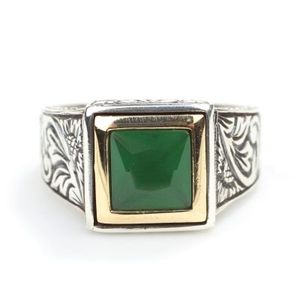 925 Sterling <b>Silver</b> Men's <b>Ring</b> Square <b>Emerald</b> Cut Turquoise Gemstone Bezel Setting IGI Certified Fine Jewelry for Everyday Wear - Product Image 4