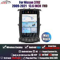 AuCar 13.6 "autoradio Tesla écran Android 13 lecteur DVD multimédia de voiture pour Nissan 370z 2009-2021 GPS Navigation Auto électronique