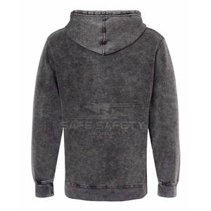 เสื้อฮู้ดกันลมมีฮู้ดสำหรับผู้ชายผ้าฟลีซฟอกสีกรดสีทึบดีไซน์โลโก้ตามสั่งมาใหม่2023สำหรับฤดูหนาว - Product Image 3