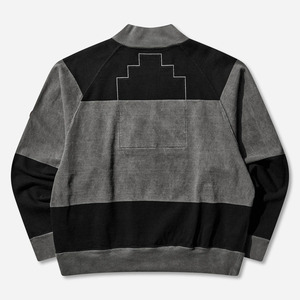 Elegante sudadera con media cremallera en bloque de color para hombre, hecha de tela de mezcla de algodón suave para una comodidad y durabilidad perfectas - Product Image 2