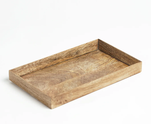 Bandeja de Madera de Mango de Diseño Nuevo al por Mayor, Acabado Natural con Diseño de Esmalte, Bandeja de Servicio de Madera Sostenible para Fiestas, Asequible - Product Image 2