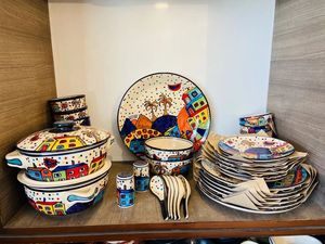 Juego de cena de gres ecológico personalizado al por mayor con logotipo, vajilla de cerámica de estilo europeo directo de fábrica - Product Image 3