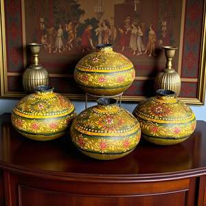 Maceta Cuadrada Vintage Pintada a Mano, Ecológica, para Interiores y Exteriores, para Plantar en la Sala de Estar, con Características de Drenaje - Product Image 2