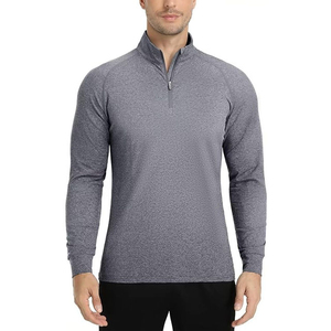 2025 personnalisé 1/4 quart fermeture éclair pull été Polyester polaire demi-fermeture éclair sweat grande taille séchage rapide lavé respirant imprimé - Product Image 4