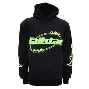 Gran oferta, Jersey Unisex estampado personalizado, 100% algodón, negro liso, Sudadera con capucha para hombre, sudaderas con capucha de gran tamaño para hombre de peso pesado - Product Image 1