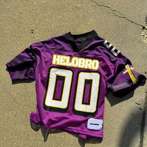 Camisetas de baloncesto y fútbol de malla holgadas con cuello en V, estampado serigrafiado, corte cropped y estilo oversize, venta al por mayor - Product Image 1