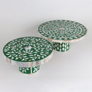 Présentoir de luxe en nacre pour gâteaux MOP incrustation présentoirs pour desserts gastronomiques - Product Image 2