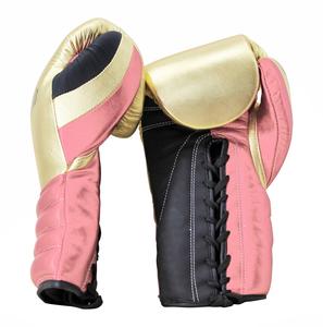<b>Lace</b> Up Metallic Boxing <b>Gloves</b>, High Quality Leather Sparring <b>Gloves</b> & Metallic Gold Leather Boxing <b>Gloves</b> For Mens - Product Image 4