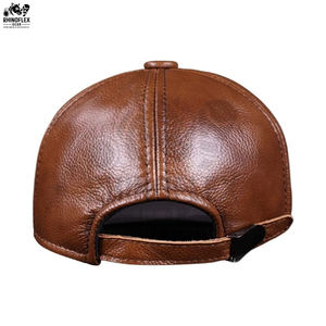 Gorra de Cuero Genuino de Alta Calidad para Hombre y Mujer, Gorra de Piel de Vaca con Cierre Ajustable, Gorras de Cuero Real para Otoño e Invierno - Product Image 2