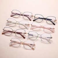Lunettes anti-lumière bleue pour femmes, monture complète de style œil-de-chat, verres ovales en PC, possibilité de prescription
