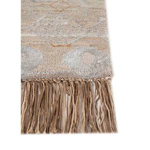 Tapis Manchaha noué à la main en laine et soie de bambou, gris et noir, rectangulaire 9x12, motif patchwork pour la maison, le salon, le couloir - Les-2303 - Product Image 4