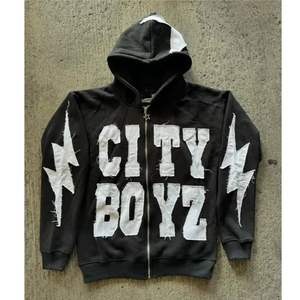 Bonne qualité vente chaude bouffée imprime lavage à l'acide nouveau Design grandes impressions en mousse 100% coton à la mode Cool Style à capuche - Product Image 4