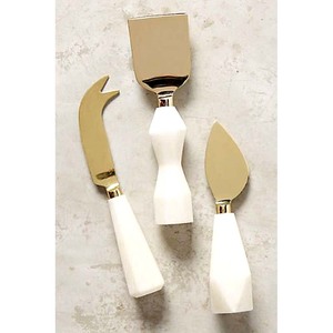 Wholesale Stainless Steel Gold Plated <b>Cheese</b> Slicer <b>Set</b> With New Amazing Maroon Wooden Handwork Flat Design Handle - Product Image 2