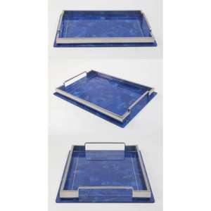 Bandeja de servicio de resina clásica con ricos tonos de ébano, brillo lujoso Sutil, no tóxico, duradero, ligero, ideal para comidas formales - Product Image 2