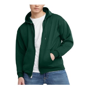 Fabrication au Bangladesh, exportation de sweats à capuche et de sweat-shirts pour hommes en couleur unie, doublés, avec fermeture éclair, 100% coton, best-seller, prix d'usine - Product Image 4