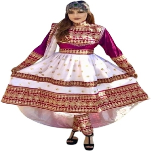 Lo último en vestidos afganos con diamantes bordados a mano, fiesta de Mujeres del Golfo musulmán de Pakistán, lujo cultivado en COLOR ROSA AL POR MAYOR - Product Image 5