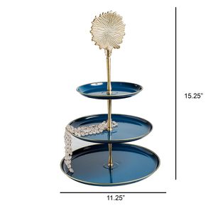 3 <b>Tier</b> Aluminum Modern Eco-Friendly Dessert and <b>Cake</b> Stand Exclusive Quality Black and Gold Color Chocolate Snacks Stands - Product Image 4