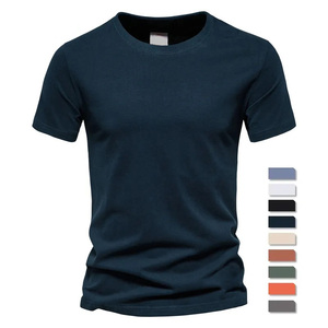 T-shirt de couleur unie 100% coton couleurs et tailles personnalisées T-shirt décontracté de haute qualité respirant et confortable OEM personnalisé - Product Image 2