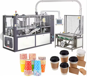 Machine de fabrication de gobelets en papier automatique exclusive avec contrôle PLC et pompe Ligne de production de gobelets et bols jetables à grande vitesse - Product Image 3