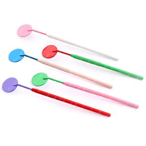 Outils de maquillage professionnels Logo personnalisé et emballage Miroir en acier inoxydable pur avec poignée pour extension de cils et forme de lèvre - Product Image 5