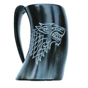 Mug en corne de buffle de qualité supérieure, écologique, unique, fait main, tasse à boisson traditionnelle viking, pour les fêtes - Product Image 3