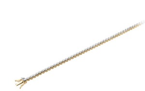 Pulsera de diamantes redondos con engaste de bisel, 1.00 ct, F-G VS, diamante cultivado en laboratorio, en platino, para regalo de aniversario nupcial - Product Image 2