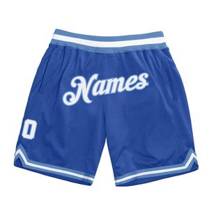 Industrie Direct Engro Sportswear Short de basket-ball personnalisé bleu blanc-bleu clair authentique short de basket-ball rétro - Product Image 1