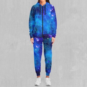 Survêtement Stardust Galaxy Outer Space à capuche zippé et joggers - Product Image 5