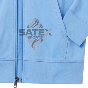 Winter Men's High Quality 100% Cotton Fleece Zipper Hoodie-Solid Color Embroidered 2 Pcs OEM Custom Service Wholesale - Product Image 6