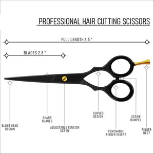 Ciseaux de coupe de cheveux de qualité supérieure Ciseaux de coiffeur en acier inoxydable de 6.5 pouces pour la coiffure professionnelle Bord de rasoir lisse et tranchant - Product Image 3