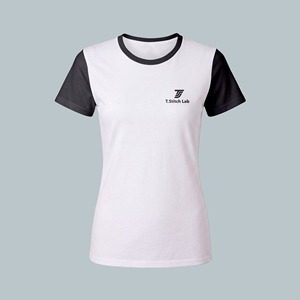 T-shirts en toile à manches courtes pour femmes, couleur unie, imprimé, style décontracté, été, haute qualité, prix bas, vente chaude, service OEM, personnalisable - Product Image 5