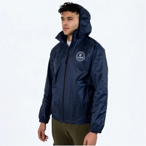 Chaqueta Cortavientos Impermeable y Transpirable con Capucha Plegable para Hombre, con Cremallera, para Correr y Lluvia - Product Image 3