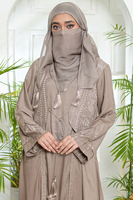 Dernières créations de robes longues décontractées Abaya, vente en gros, modèle personnalisé, vêtements islamiques pour femmes, broderie, Abaya musulmane