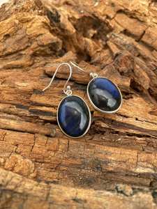 Pendientes de Labradorita Azul Brillante, Plata de Ley 925, Piedra Preciosa Hecha a Mano, Joyería de Moda Única, Regalo para Mujeres y Hombres - Product Image 5