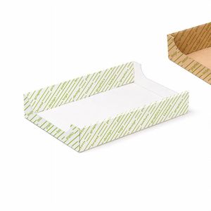ถาดกระดาษสำหรับอาหารเรียกน้ำย่อยและอาหารทอดแบบปรับแต่งได้ เจ 14x23x4 ซม. - Product Image 1