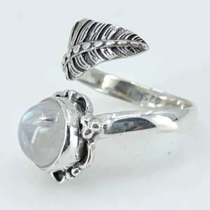 Rainbow Moonstone 925 Sterling Silver Handmade Statement Ring Men's Boho June Birthstone Jewelry Perfect Gift for Her Birthday - Product Image 2