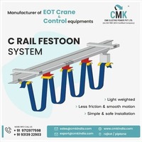 Système de rail festoné C RAIL TC3032 pour grue EOT avec contacts et boîtier en acier inoxydable, tous accessoires inclus, 30x32x1.5mm pour la marque