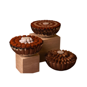 Vajilla Tazón para servir chocolate Soporte para postres Hecho de acero inoxidable Tazón para servir de metal para bodas y ocasiones especiales - Product Image 1