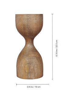 Portavelas de madera antiguo minimalista HF Crafts, soporte de pilar de playa Vintage para decoración de mesa de comedor de Navidad - Product Image 2