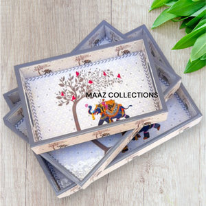 Plateaux de service en bois de taille personnalisée de haute qualité Vaisselle et vaisselle jetables artisanales pour restaurant et hôtel - Product Image 2