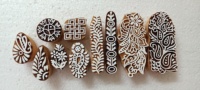 Blocs d'impression en bois sculptés à la main sur mesure, idéaux pour l'impression textile, l'impression au henné et l'artisanat d'enfants