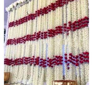 Guirlande de fleurs artificielles faites à la main de jasmin rose belle ficelle de fleurs pour les décorations de mariage Mandap - Product Image 2