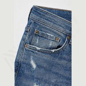 Pantalones de Mezclilla Rotos de Talla Grande Estilo Hip Hop, Pantalones Desgastados para Hombre, Diseño Personalizado, Color Personalizado, Venta al Por Mayor de Fábrica - Product Image 5