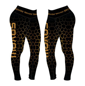 Cintura alta para mujer con ajuste de compresión de tela transpirable de secado rápido a prueba de sentadillas seguro diseñado para correr y sesiones de estudio - Product Image 5