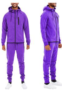 Chándal Deportivo Ajustado para Hombre, a la Moda, Cómodo, con Capucha y Estampado Sólido - Product Image 6