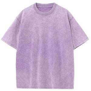 Camiseta de Verano para Hombre 2025 de Alta Calidad con Diseño Sólido y Lavado Ácido, Tela Satinada de 180g, Ropa Casual para Fitness - Product Image 1