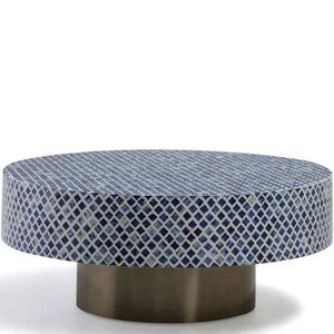 Muebles con incrustaciones de hueso, mesa de centro con incrustaciones de hueso de diseño marroquí de alta demanda con base de latón para el hogar, hotel y restaurante - Product Image 1